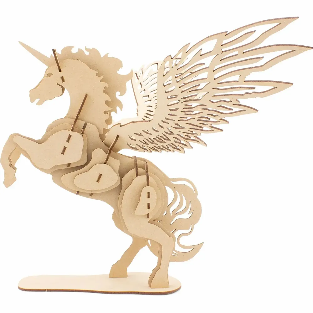 Loisirs créatifs pour enfant - MAQUETTE EN BOIS : LICORNE MYTHIQUE - ULYSSE COULEURS D'ENFANCE