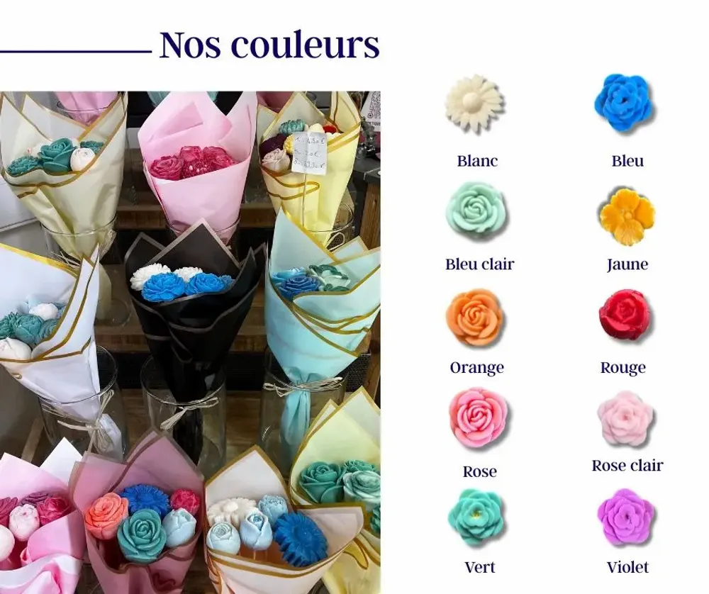 Decorative objects - Wax flower - Cotton flower - Vegetable wax - COSMÉTIQUES DE QUIBERON