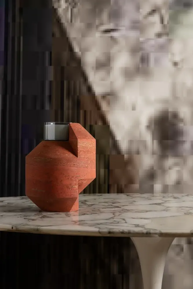 Bougeoirs et photophores  - Vase pour fleur -marbre TOUCANA PHOTOPHORE - OOUMM