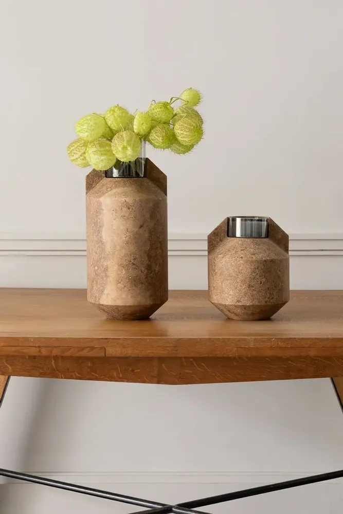 Bougeoirs et photophores  - Vase pour fleur -marbre TOUCANA PHOTOPHORE - OOUMM