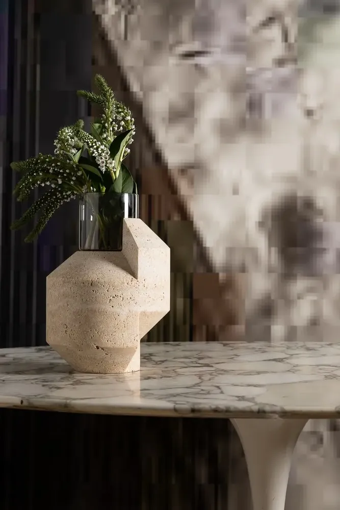 Bougeoirs et photophores  - Vase pour fleur -marbre TOUCANA PHOTOPHORE - OOUMM