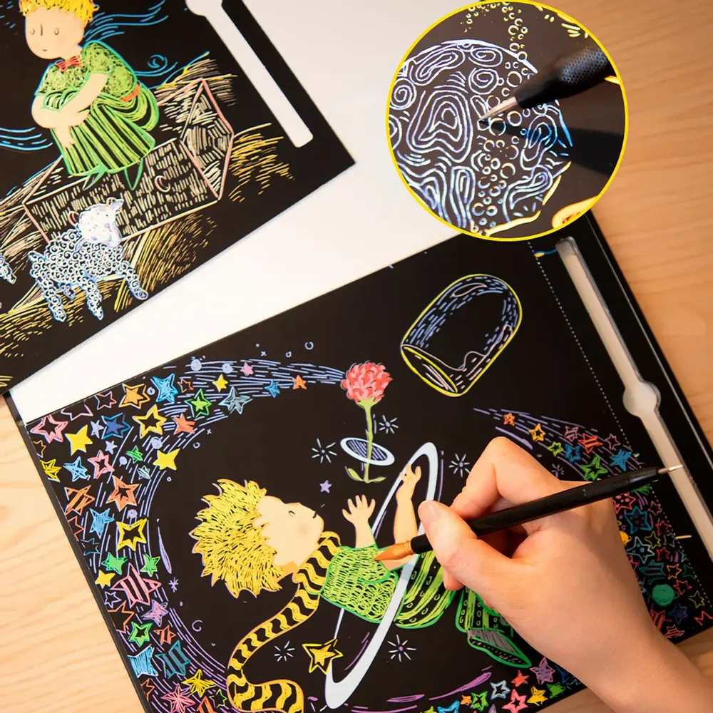 Loisirs créatifs pour enfant - THE LITTLE PRINCE SCRATCH BOOK - ULYSSE COULEURS D'ENFANCE