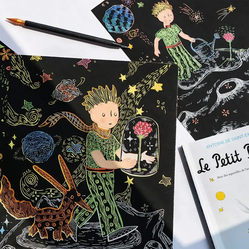 Loisirs créatifs pour enfant - THE LITTLE PRINCE SCRATCH BOOK - ULYSSE COULEURS D'ENFANCE