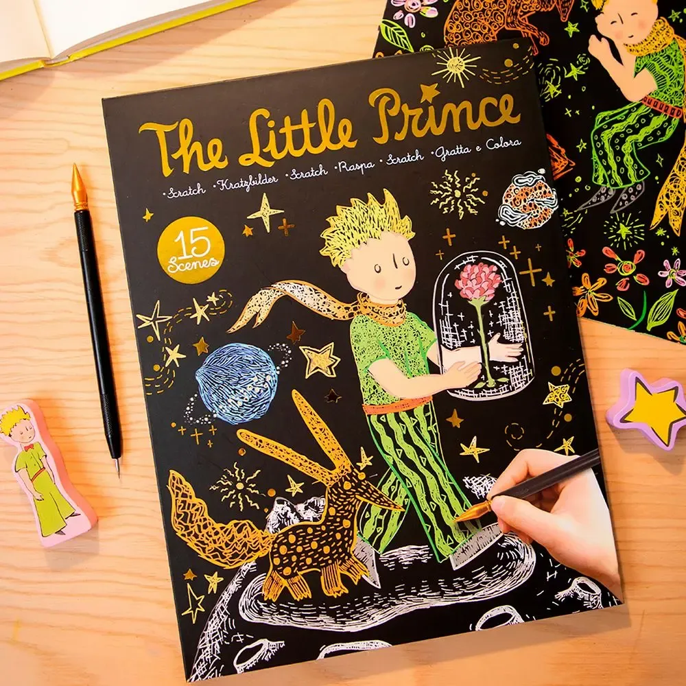 Loisirs créatifs pour enfant - THE LITTLE PRINCE SCRATCH BOOK - ULYSSE COULEURS D'ENFANCE