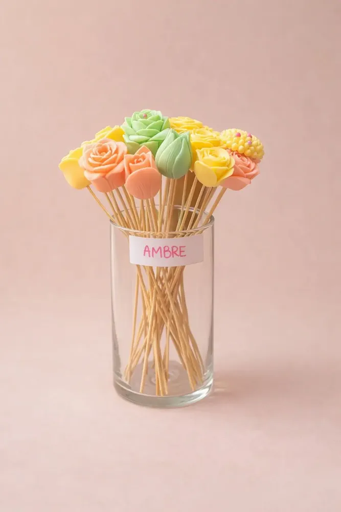 Gifts - Wax flower - Amber - Vegetable wax - COSMÉTIQUES DE QUIBERON