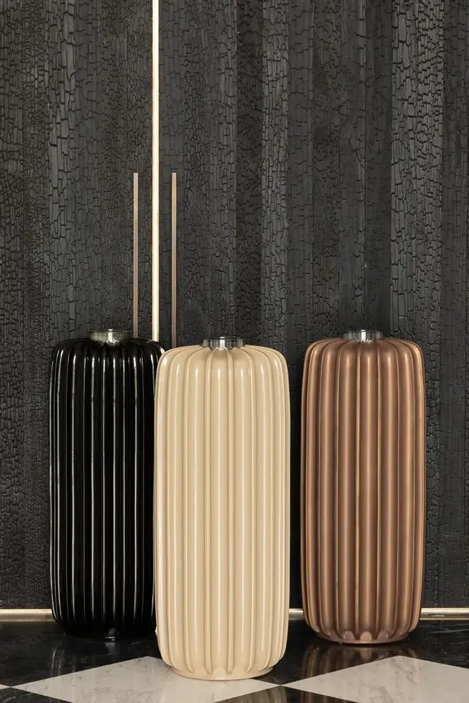 Decorative objects - Orionetta Tall Ceramic Tealight Holder - OOUMM