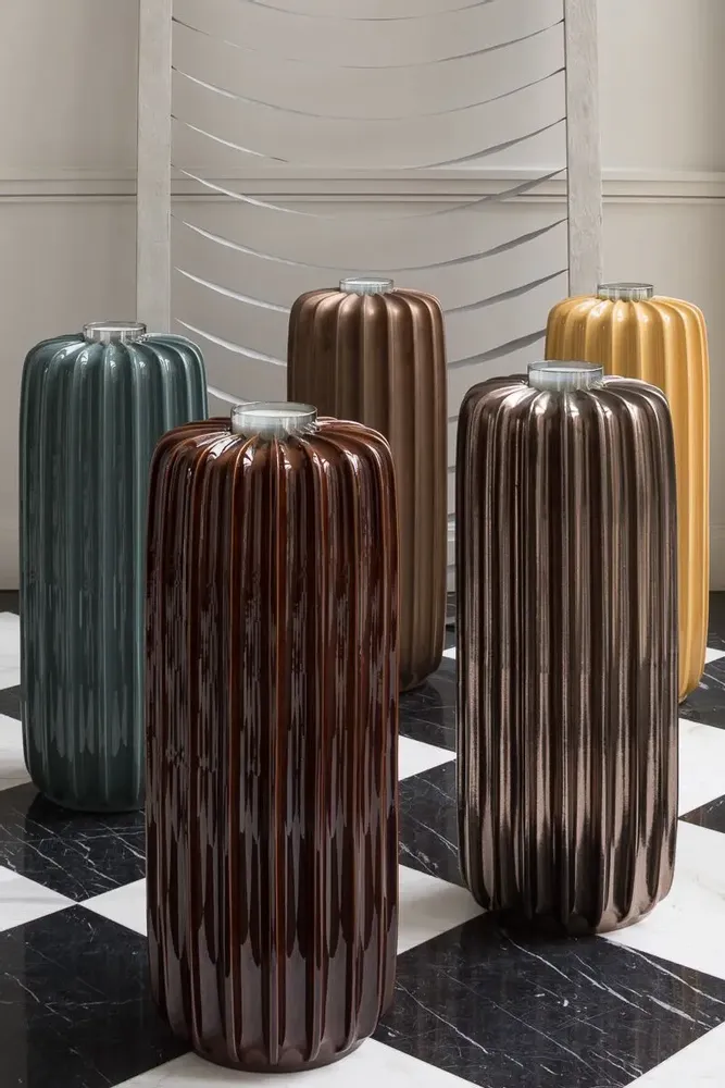 Decorative objects - Orionetta Tall Ceramic Tealight Holder - OOUMM