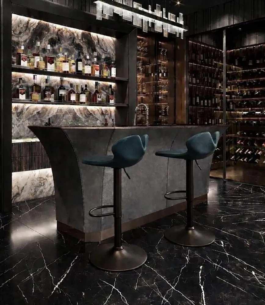 Chairs - Elysia | Sculpted Bar Chair | European Oak Wood - NEXART