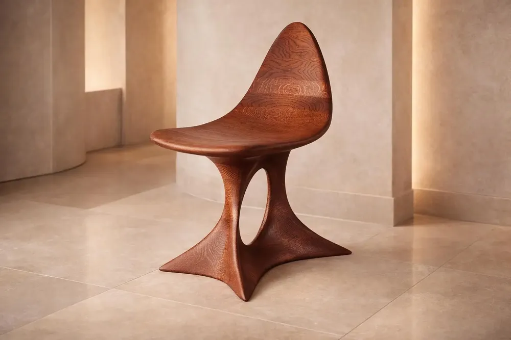 Chaises - Aphrodite | Fauteuil Premium Sculpté | Chêne Européen Massif - NEXART