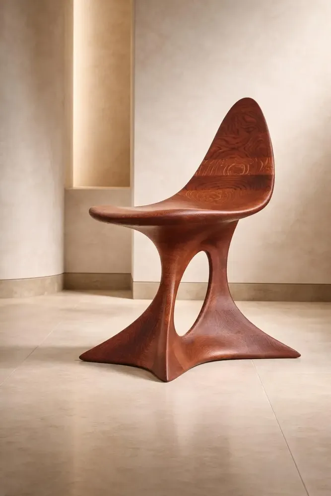 Chaises - Aphrodite | Fauteuil Premium Sculpté | Chêne Européen Massif - NEXART