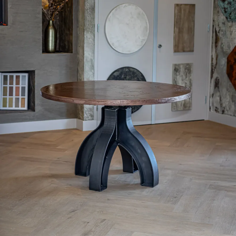 Mobilier et rangements pour bureau - Industrial Solid Wood Table with Steel Base SL-018 - STURDY-LEGS