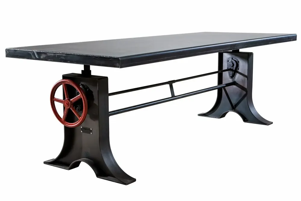 Mobilier et rangements pour bureau - Industrial Solid Wood Table with Steel Base SL-014 - STURDY-LEGS