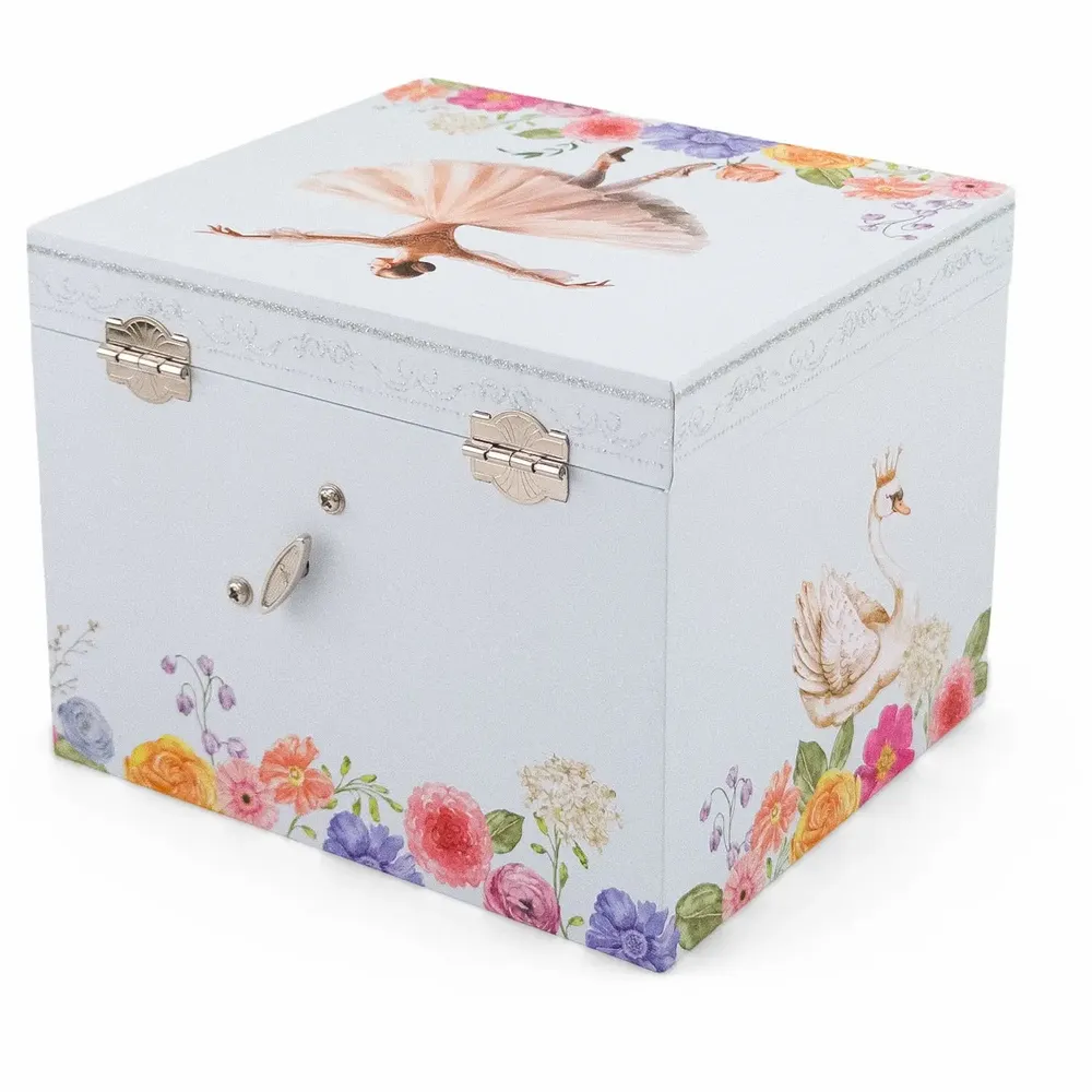 Accessoires enfants - COFFRE MUSICAL 2 TIROIRS BALLERINE - ULYSSE COULEURS D'ENFANCE