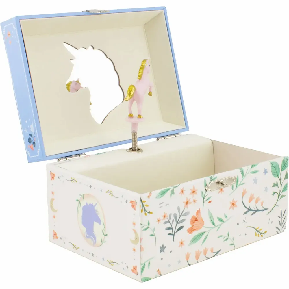 Accessoires enfants - COFFRE MUSICAL LICORNE BLEU CIEL - ULYSSE COULEURS D'ENFANCE