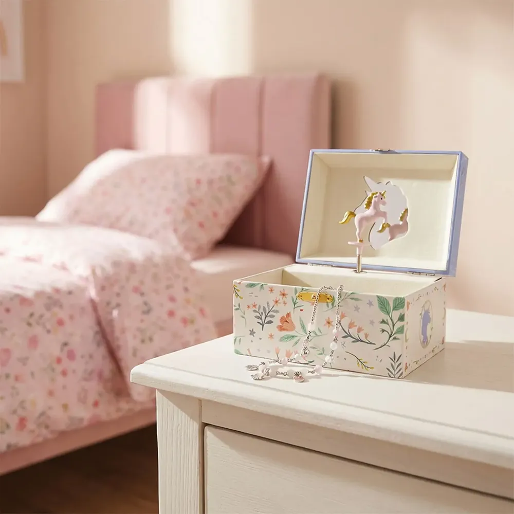 Accessoires enfants - COFFRE MUSICAL LICORNE BLEU CIEL - ULYSSE COULEURS D'ENFANCE