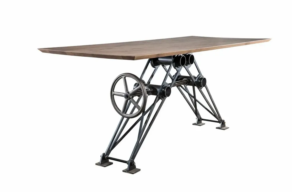 Mobilier et rangements pour bureau - Industrial Solid Wood Table with Steel Base SL-039 - STURDY-LEGS