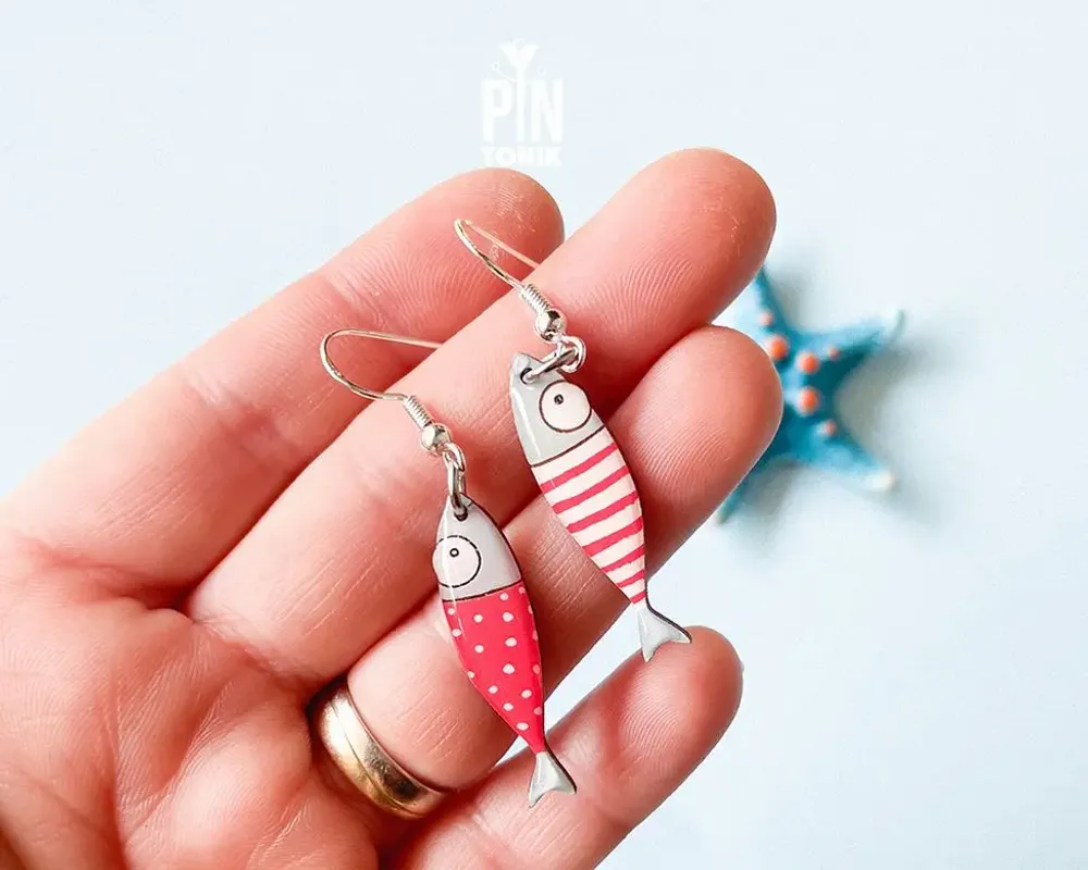 Bijoux - Boucles d'oreilles sardines - PINTONIK