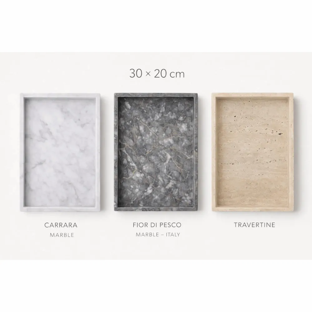 Objets design - Plateau en marbre – Plateau de service en pierre naturelle - KALU CREATIONS