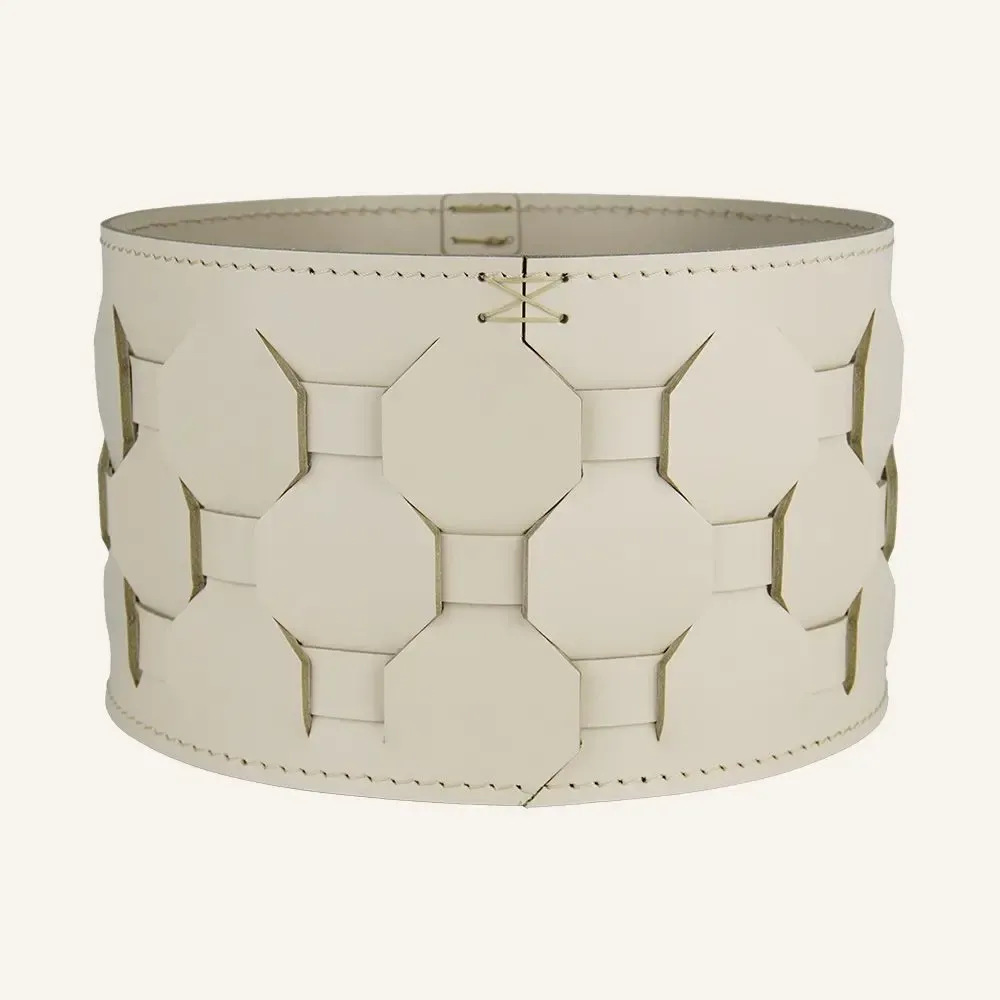 Storage boxes - Round woven leather basket VASILIS - LIMAC DESIGN