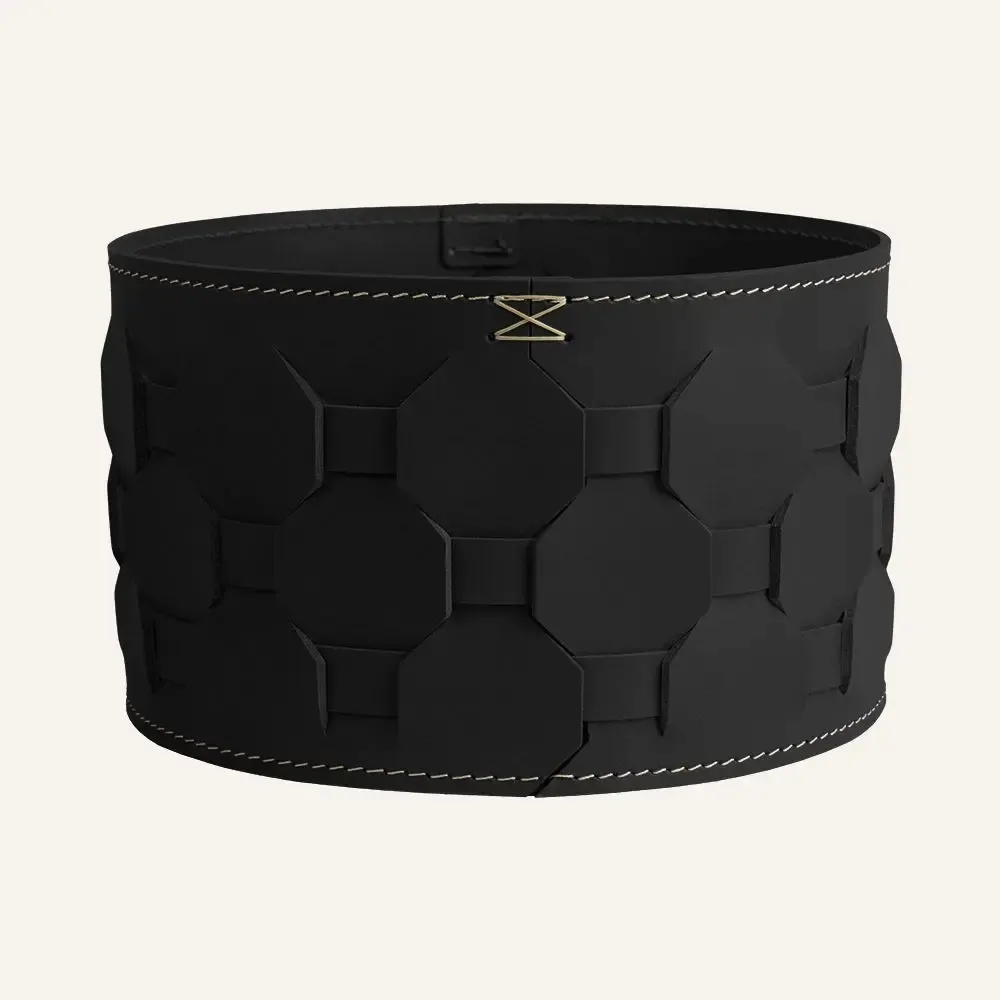 Storage boxes - Round woven leather basket VASILIS - LIMAC DESIGN