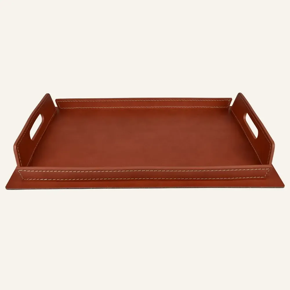 Leather goods - Design tray in steel and leather TABAKA - LIMAC DESIGN