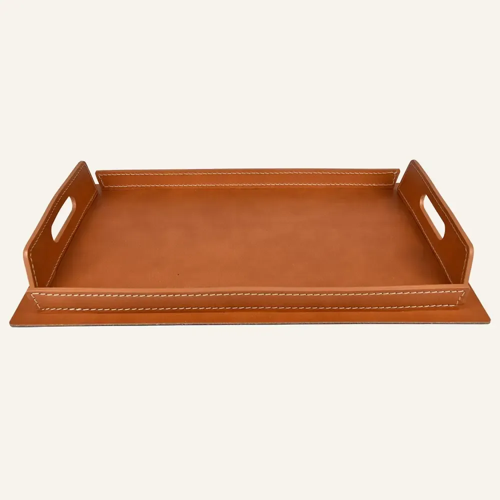 Leather goods - Design tray in steel and leather TABAKA - LIMAC DESIGN