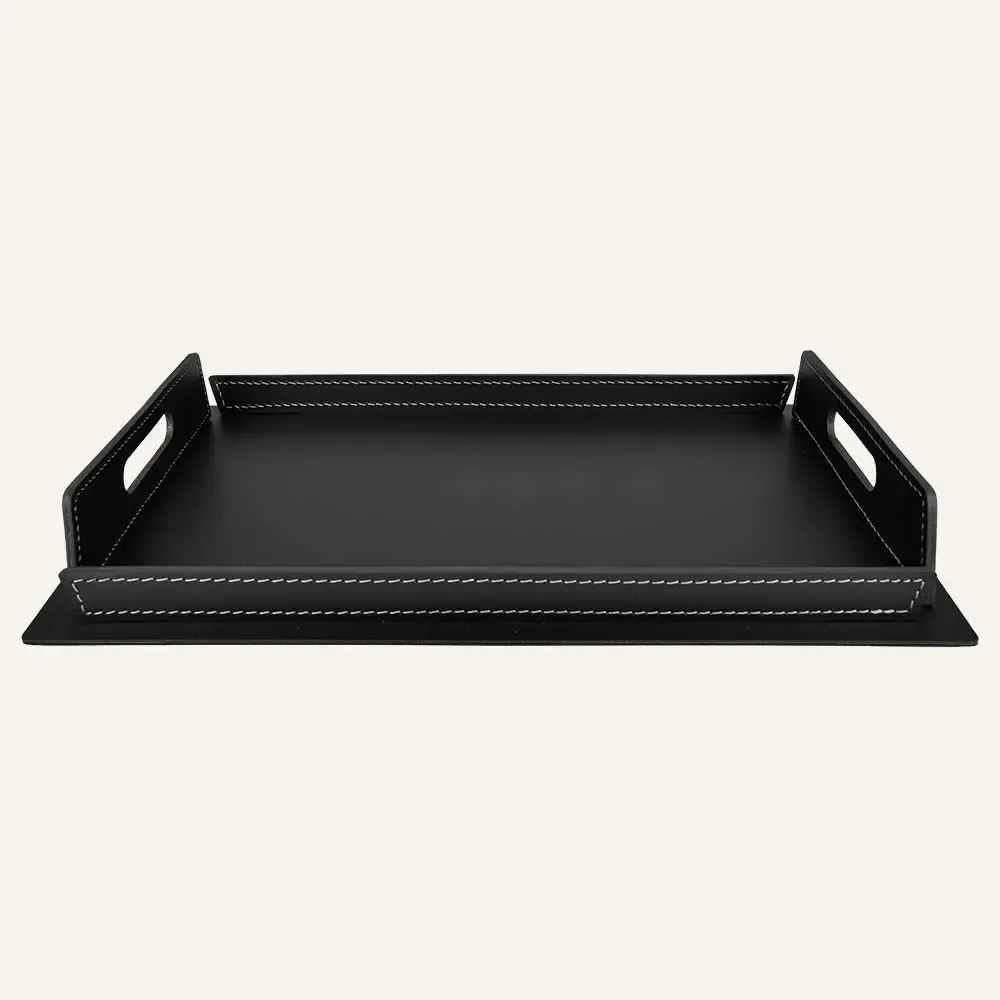 Leather goods - Design tray in steel and leather TABAKA - LIMAC DESIGN