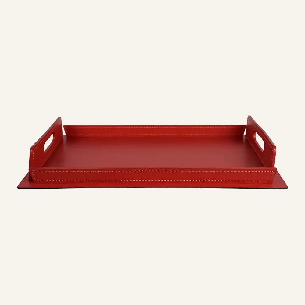 Leather goods - Design tray in steel and leather TABAKA - LIMAC DESIGN