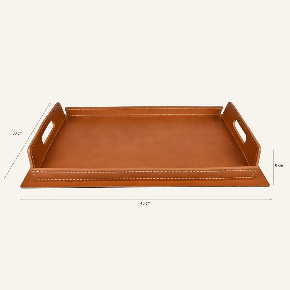 Leather goods - Design tray in steel and leather TABAKA - LIMAC DESIGN