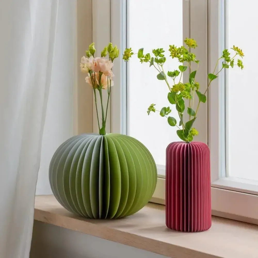 Décorations florales - Papiervase 'Yuki' orange - REMEMBER