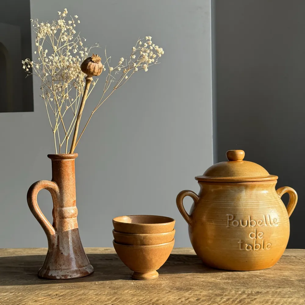 Garbage cans - Village France H21 Stoneware Large Table Bin - OFFICE OBJETS