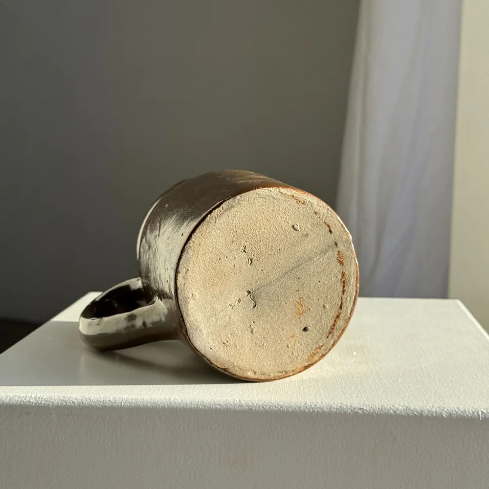 Carafes - Small cylindrical pitcher in vintage shiny stoneware H15 - OFFICE OBJETS