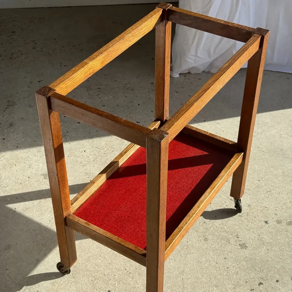 Autres tables  - Sellette roulante bois et plateau amovible H66 75x35 - OFFICE OBJETS