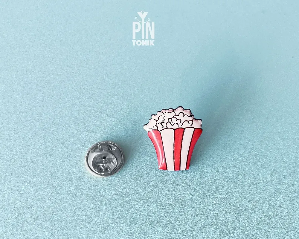 Broches - Pin en bois Popcorn - PINTONIK