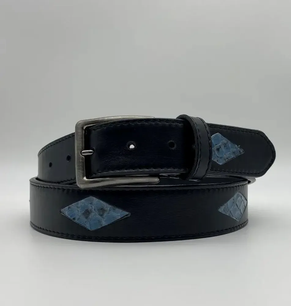 Petite maroquinerie - Ceinture unique en cuir véritable avec incrustations de diamants - PASSIONE