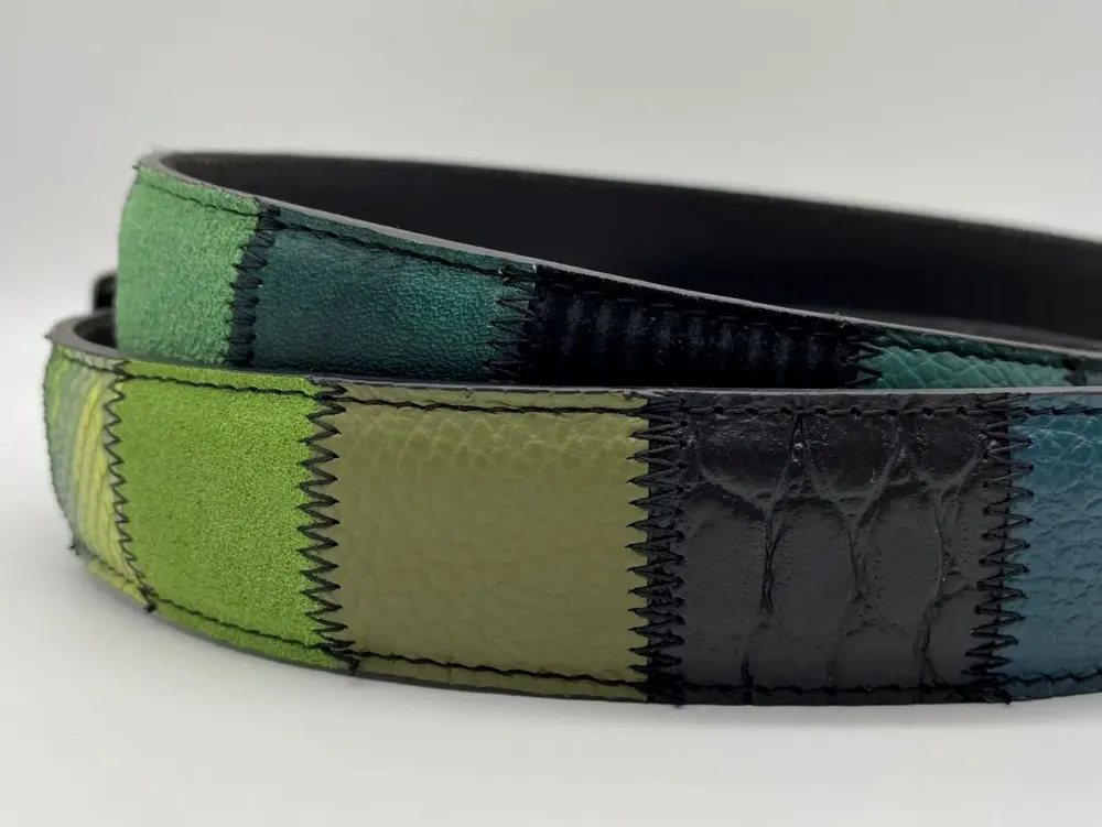 Petite maroquinerie - Ceinture patchwork h 35 mm - PASSIONE