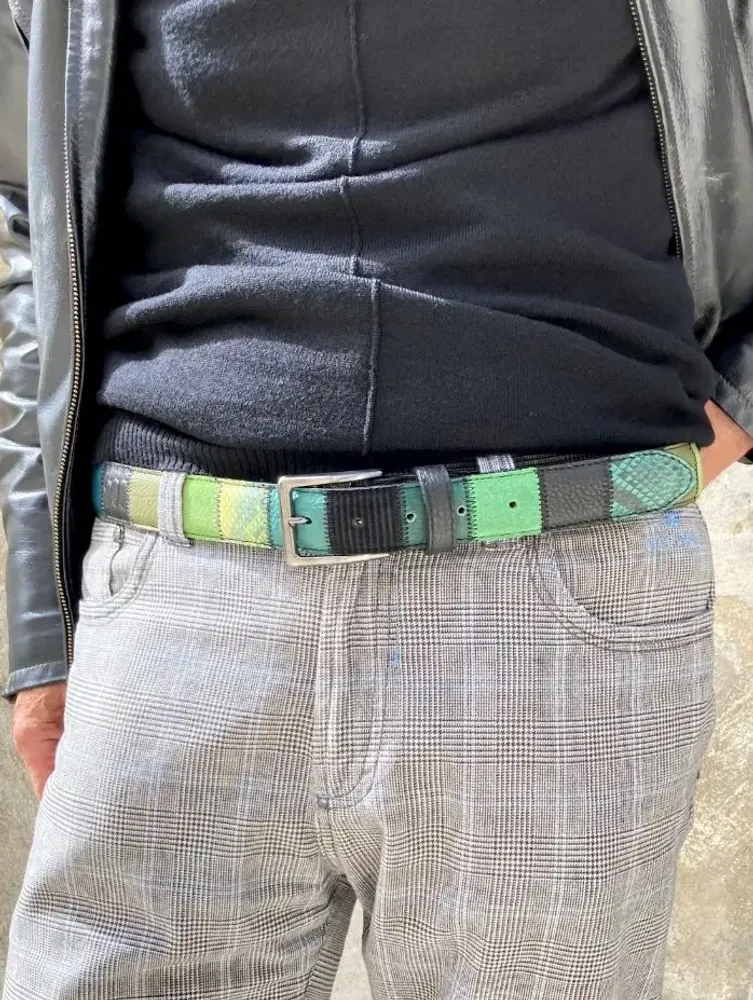 Petite maroquinerie - Ceinture patchwork h 35 mm - PASSIONE