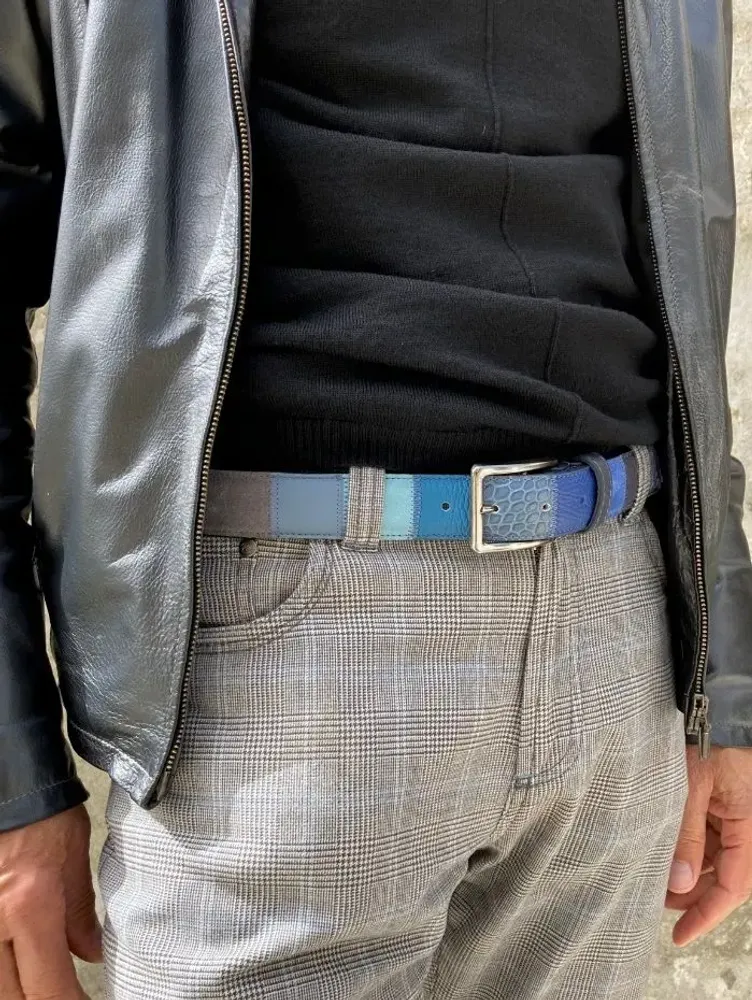 Petite maroquinerie - Ceinture patchwork h 35 mm - PASSIONE