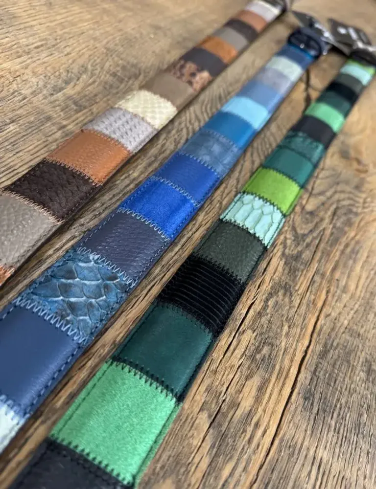Petite maroquinerie - Ceinture patchwork h 35 mm - PASSIONE