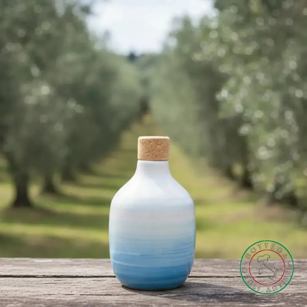 Food storage - Personalized ceramic oil bottle - BOTTEGA DEGLI ARTISTI