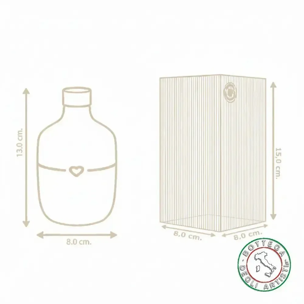 Food storage - Personalized ceramic oil bottle - BOTTEGA DEGLI ARTISTI