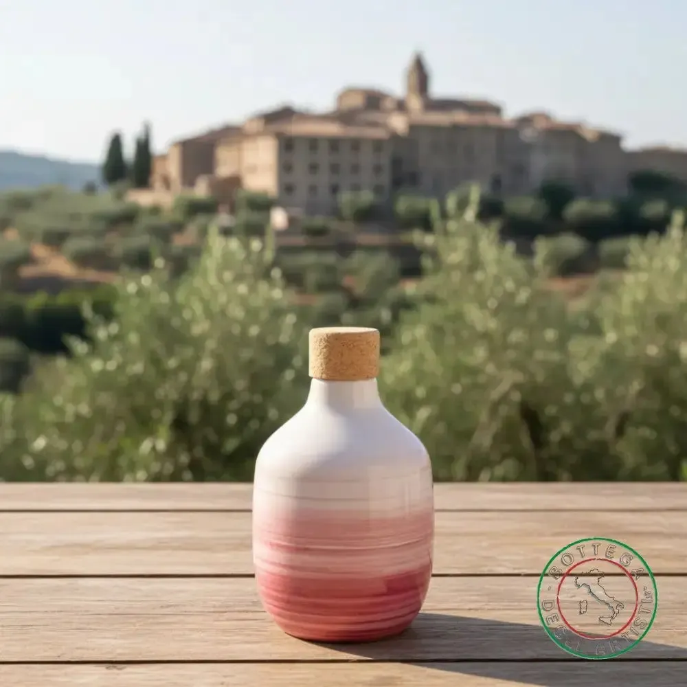 Food storage - Personalized ceramic oil bottle - BOTTEGA DEGLI ARTISTI