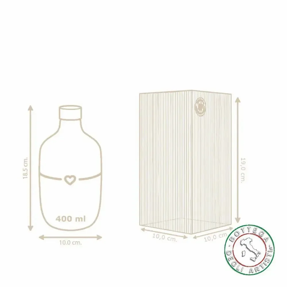 Food storage - Personalized ceramic oil bottle - BOTTEGA DEGLI ARTISTI