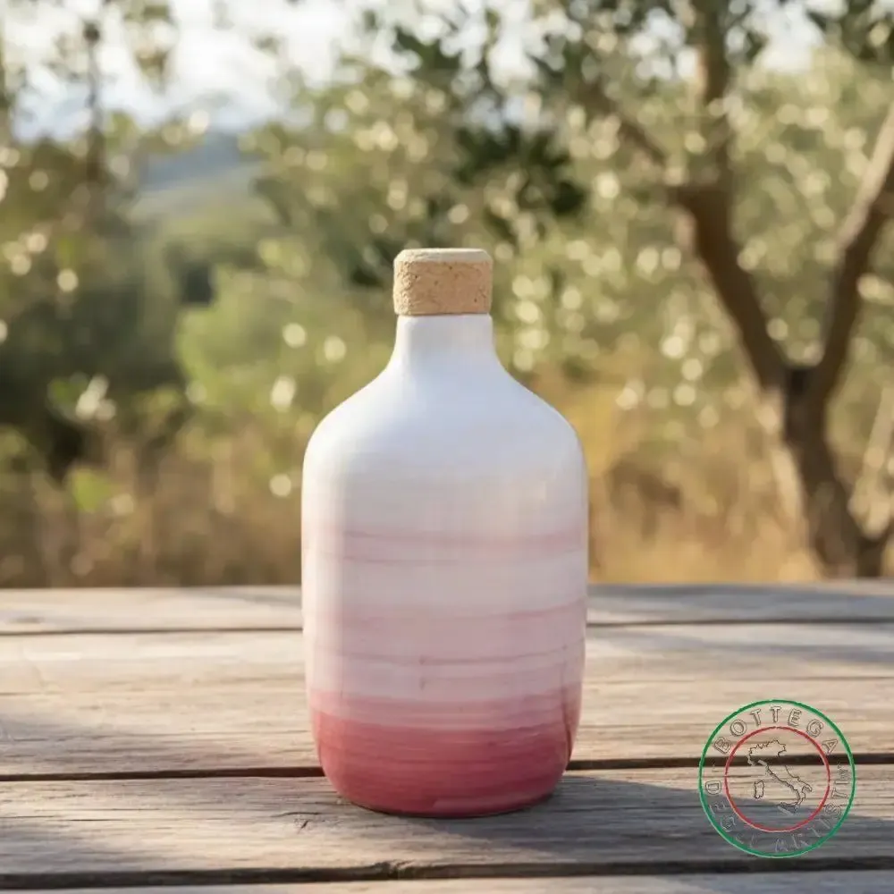 Food storage - Personalized ceramic oil bottle - BOTTEGA DEGLI ARTISTI