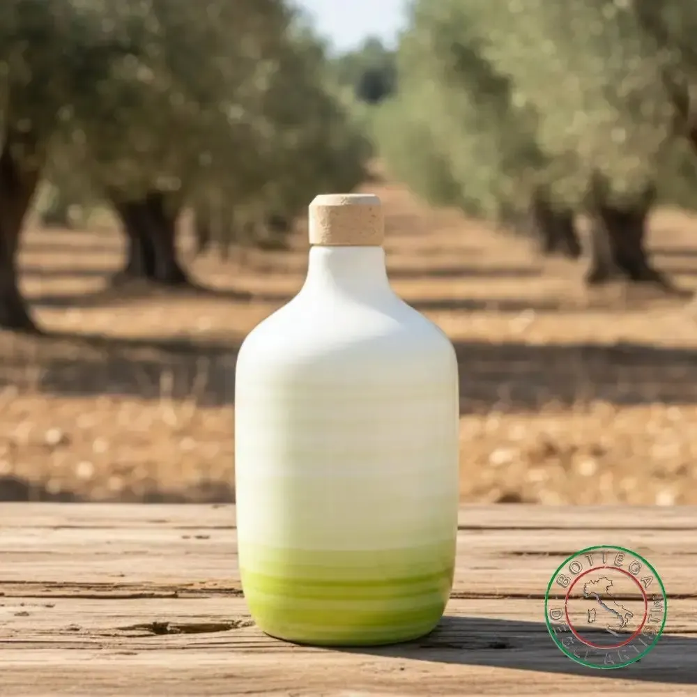 Food storage - Personalized ceramic oil bottle - BOTTEGA DEGLI ARTISTI