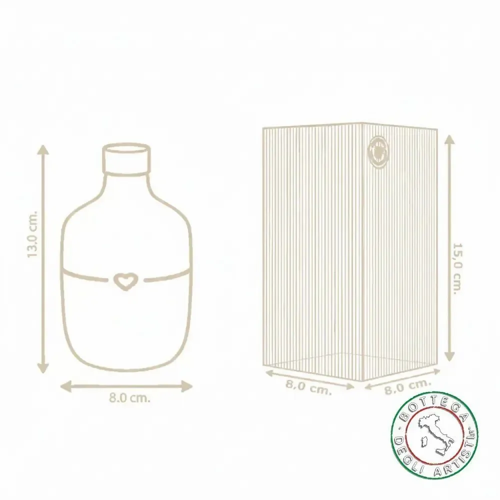 Food storage - Personalized ceramic oil bottle - BOTTEGA DEGLI ARTISTI