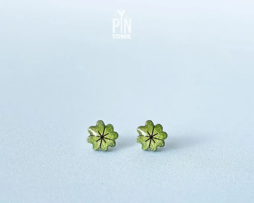 Jewelry - Four-Leaf Clover Stud Earrings - PINTONIK