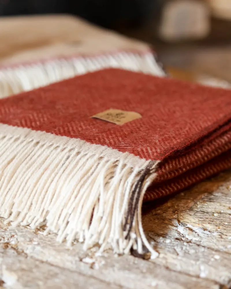 Throw blankets - Wool throw blanket Denver Terra - MOST-BLANKETS