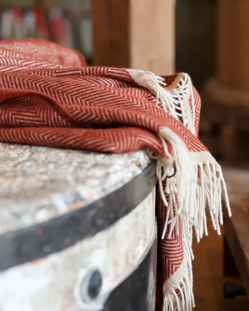 Throw blankets - Wool throw blanket Denver Terra - MOST-BLANKETS