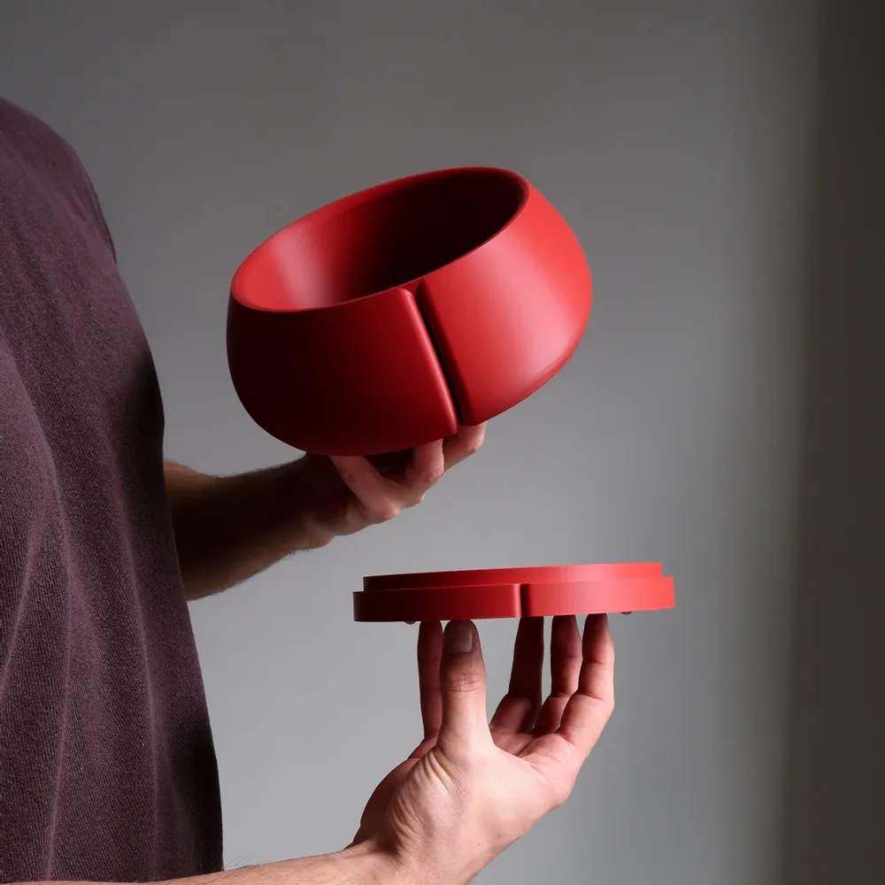 Floral decoration - INDOOR PLANTER WITH SAUCER  - ORBELLE NEVA - MENDELEK STUDIO